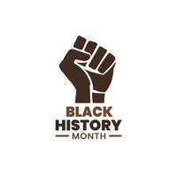 noir histoire mois logo - noir histoire mois célébrer. illustration conception graphique noir histoire mois vecteur