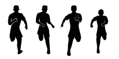 coureur silhouette conception. athlétique sport signe et symbole. vecteur