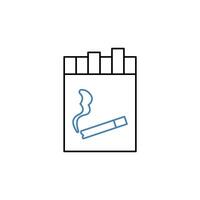 cigarette pack concept ligne icône. Facile élément illustration.cigarette pack concept contour symbole conception. vecteur