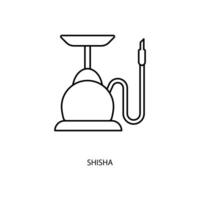 chicha concept ligne icône. Facile élément illustration.shisha concept contour symbole conception. vecteur
