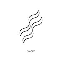 fumée concept ligne icône. Facile élément illustration. fumée concept contour symbole conception. vecteur