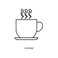 caféine concept ligne icône. Facile élément illustration. caféine concept contour symbole conception. vecteur