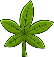 dessin animé vert feuille Frais biologique plante vecteur