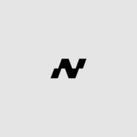 logo moderne lettre n, une v unique conception vecteur