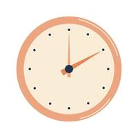 l'horloge icône dans minimaliste plat style, minuteur sur blanc Contexte. affaires montre. conception élément pour projet, bannière, invitation. vecteur