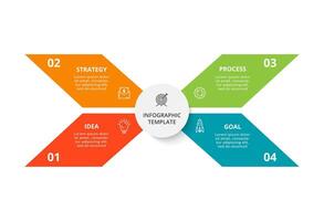 Créatif concept pour infographie avec 4 pas, choix, les pièces ou processus. affaires Les données visualisation. vecteur