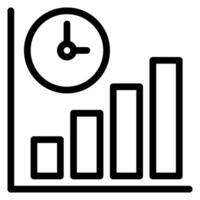 icône de ligne de statistiques vecteur