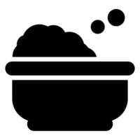 icône de glyphe de baignoire vecteur