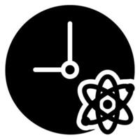 icône de glyphe d'atomes vecteur