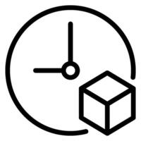 icône de ligne de cube vecteur