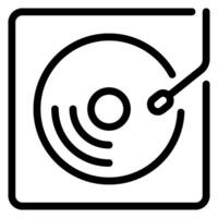 icône de ligne de tourne-disque vecteur