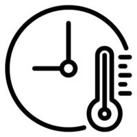 icône de ligne de thermomètre vecteur