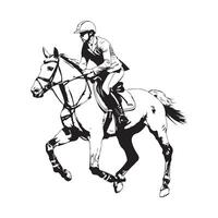équestre des sports illustration cheval cavalier conception isolé sur blanc vecteur
