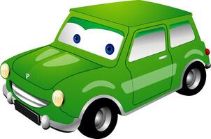 vert mignonne voiture illustration vecteur