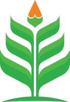 Aléatoire plante logo conception vecteur