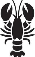 Homard silhouette sur blanc arrière-plan. Homard logo vecteur