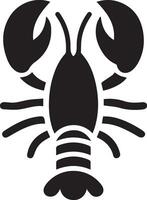 Homard silhouette sur blanc Contexte. Homard logo vecteur