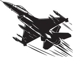 combattant avion silhouette isolé sur blanc Contexte. combattant avion logo vecteur