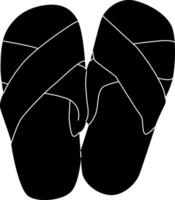 silhouette Dames des chaussures sur blanc Contexte vecteur