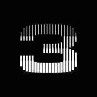 3 nombre lignes logo icône illustration vecteur