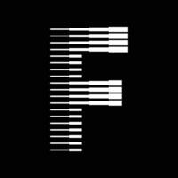 F lettre lignes logo icône illustration vecteur