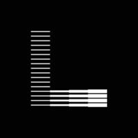 l lettre lignes logo icône illustration vecteur