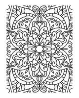 mandala contour pour adulte coloration page vecteur