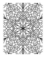 mandala contour pour adulte coloration page vecteur