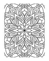 mandala contour pour adulte coloration page vecteur