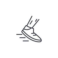 fonctionnement des chaussures icône. .modifiable course.linéaire style signe pour utilisation la toile conception, logo.symbole illustration. vecteur