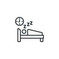 avoir assez sommeil icône. .modifiable course.linéaire style signe pour utilisation la toile conception, logo.symbole illustration. vecteur