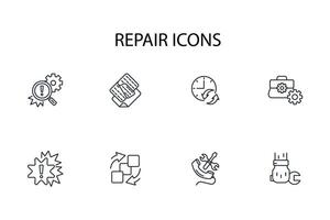 réparation icône définir..modifiable course.linéaire style signe pour utilisation la toile conception, logo.symbole illustration. vecteur