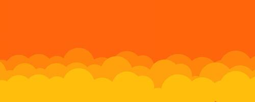 des nuages sur Orange ciel, les enfants Contexte. illustration vecteur