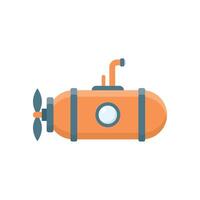sous-marin icône dans plat style. bathyscaphe illustration sur isolé Contexte. sous-marin transport signe affaires concept. vecteur