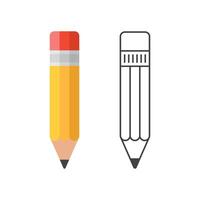 crayon icône dans plat style. Bureau Provisions illustration sur isolé Contexte. l'écriture signe affaires concept. vecteur
