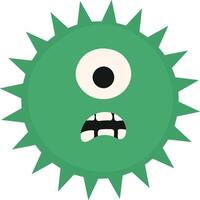 mignonne dessin animé les bactéries et virus personnage. illustration sur blanc Contexte vecteur