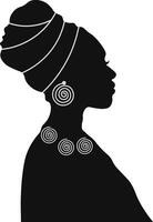 noir histoire mois femme silhouette. avec certains accessoires. isolé graphique conception vecteur