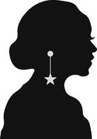 noir histoire mois femme silhouette. avec certains accessoires. isolé graphique conception vecteur