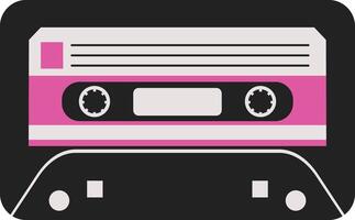 rétro cassette enregistrer. antique radio relecture cassette. dans ancien Années 90 style vecteur
