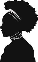 noir histoire mois femme silhouette. avec certains accessoires. isolé graphique conception vecteur