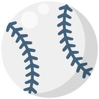 base-ball Balle plat icône illustration isolé sur blanc Contexte. vecteur