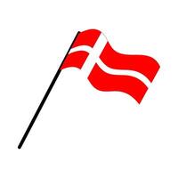 Danemark nationale drapeau conçu pour L'Europe  Football championnat dans 2024 vecteur