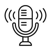 microphone ligne icône conception vecteur
