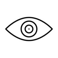 conception d'icône de ligne d'oeil vecteur