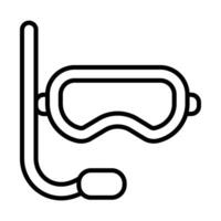 plongée des lunettes de protection icône ligne icône conception vecteur