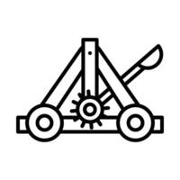 catapulte ligne icône conception vecteur
