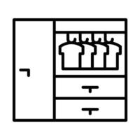 garde-robe ligne icône conception vecteur