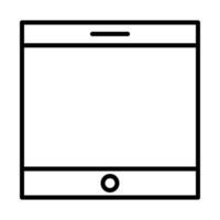 tablette ligne icône conception vecteur