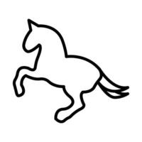 cheval ligne icône conception vecteur
