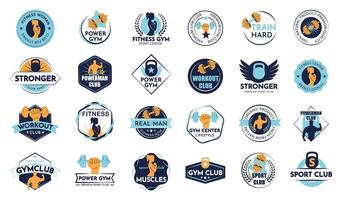 le Gym club logo dans une illustration. gros collection badges pour sport conception vecteur